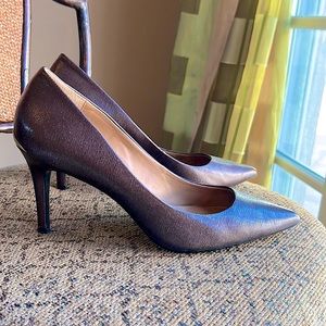 Calvin Klein Gayle Bronze Metallic Textured Pumps